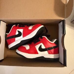 Nike Red and White Athletic Shoes